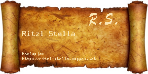 Ritzl Stella névjegykártya